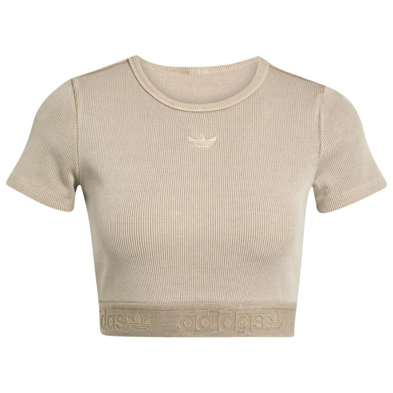 Adidas Γυναικεία κοντομάνικη μπλούζα Essentials Rib Washed Tee